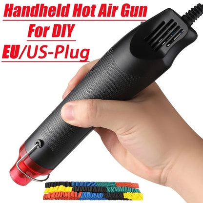 220/110V Hot Air Gun DIY Tool Heat Electric Power Tool Mini Soldering Temperature Crafts Blower with Supporting Seat Shrink