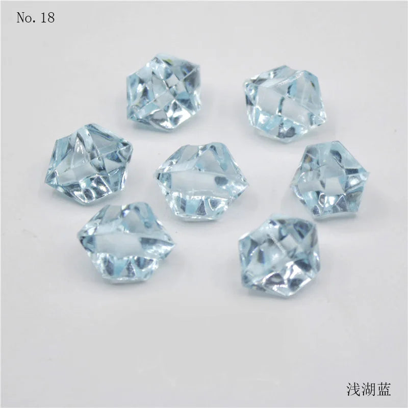 100PCS Plastic Gems Ice Grains Colorful Stones Children Jewels Acrylic Jewels Ice Counter Crystal Diamonds DIY Crafts Beads Toy