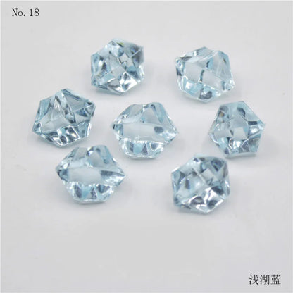 100PCS Plastic Gems Ice Grains Colorful Stones Children Jewels Acrylic Jewels Ice Counter Crystal Diamonds DIY Crafts Beads Toy