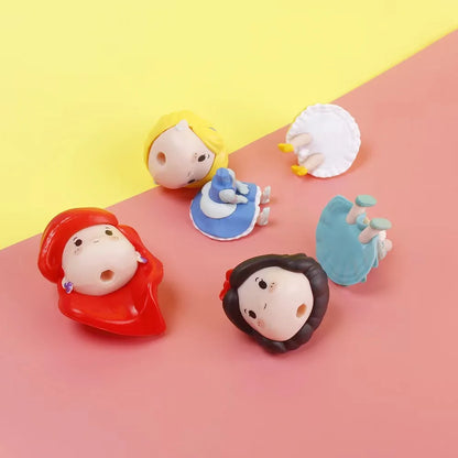 6 Pieces / Set Cartoon Princess Vinyl Figurine Cute Version Doll Action Figure Toys Collection Model Ornament