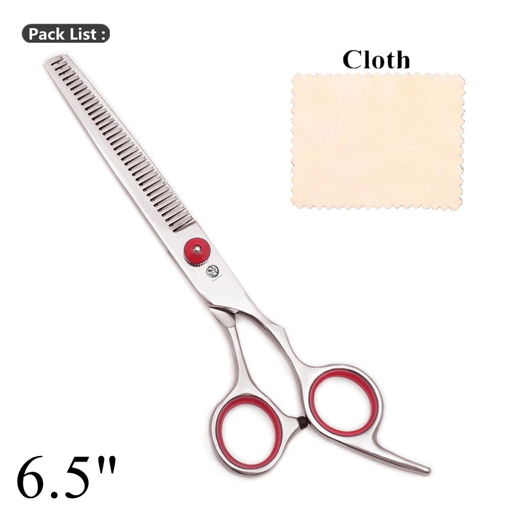 Purple Dragon Dog Grooming Scissors 6.5" 7" Straight Scissors Thinning Shears Professional Pets Shears Curved Scissors Z4001