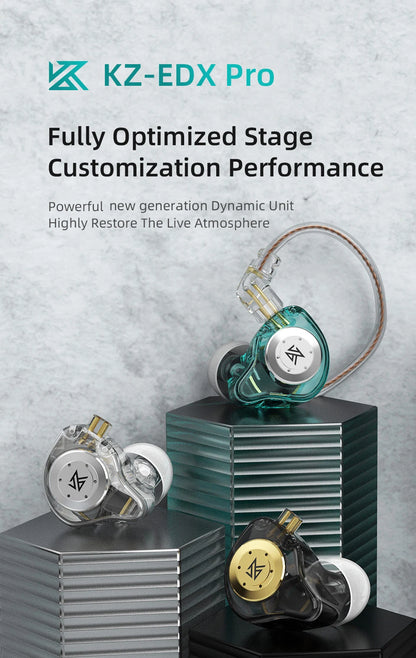 KZ EDX PRO 1DD Dynamic Drive Earphone HIFI Bass Music Earbud Sport Noise Cancelling Headset KZ EDXPRO ZSTX ZSN PRO ZAS ES4 SKS