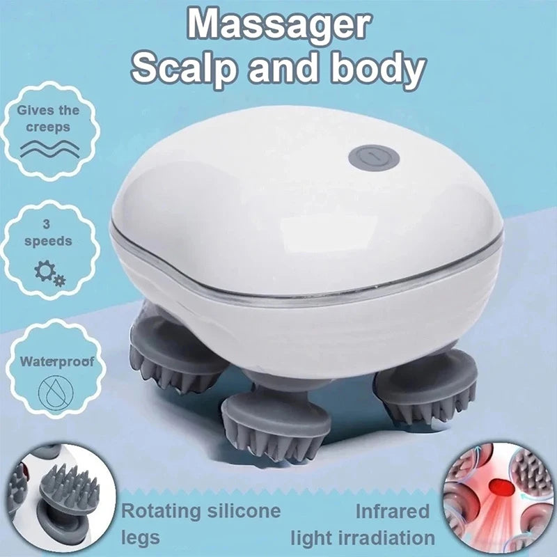 Electric Head Massager with Adjustable Speed Scalp Massage, Full Body Deep Muscle Vibrating Massage Cat Pet Massager