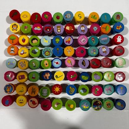 20pcs Assorted Stamps for Self-ink Stamps Toy anima Smiley Face Seal Scrapbooking DIY Painting Photo Album Decor ﻿