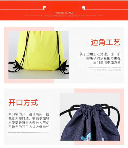 HOMEFISH Waterproof Foldable Gym Bag Bundle Pocket Fitness Backpack Drawstring Shop Pocket Hiking Camping Swimming Sports Bags
