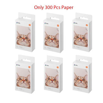 Original 100% Xiaomi ZINK Pocket Printer Paper Self-adhesive Photo Print 50pcs Sheets Xiaomi 3-inch Mini Pocket Photo Printer CN