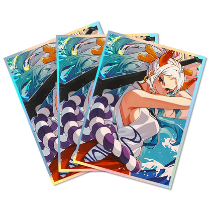 60Pcs 67x92mm Anime One Piece Card Sleeves Ace Luffy Zoro Shanks Empress Nami OPCG PTCG /MTG/PKM Trading Cards Protector Case