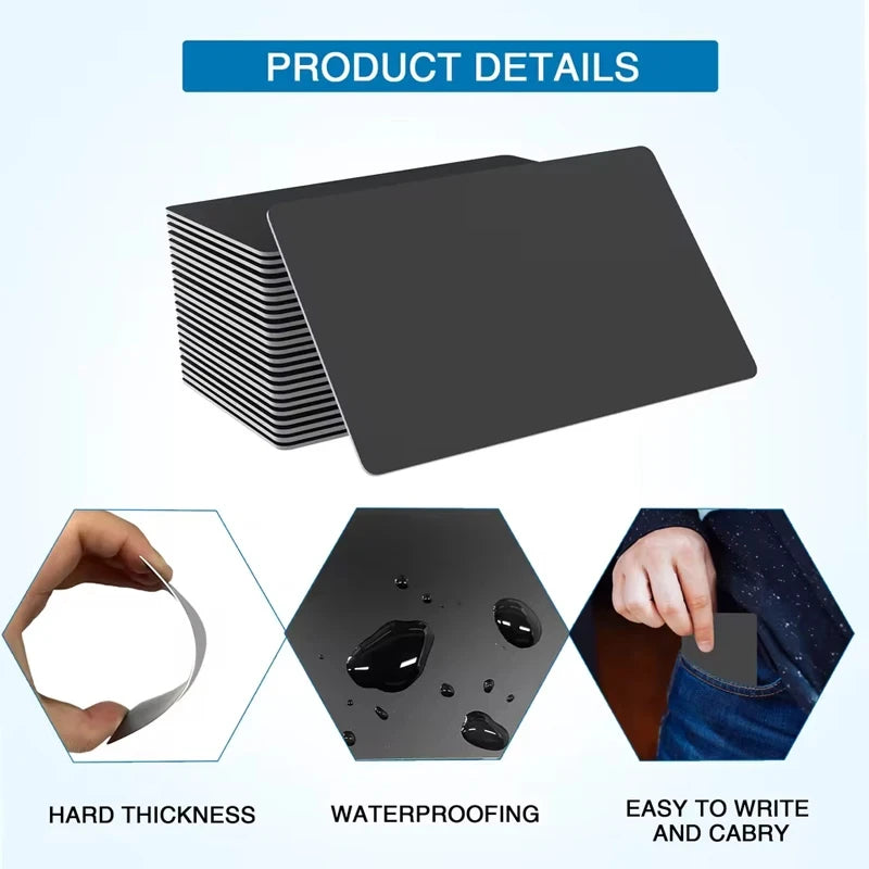 HACHANLUN 5-10PCS NTAG215 Blank NFC Cards PVC Tags NFC215 Black Card 13.56Mhz TagMo Waterproof RFID NFC Phone 504 bytes