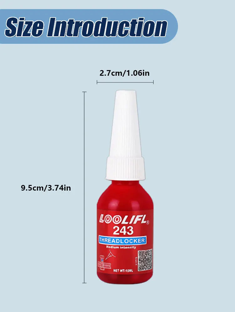 Screw Lock Threadlocker Red Screw Glue Thread Locking Agent Anaerobic Glue Anti-loose Universal Thread Sealants