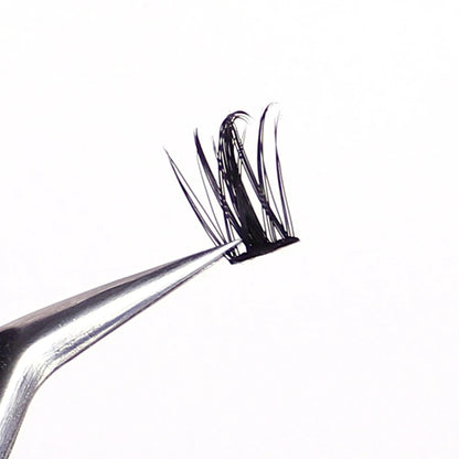 160 Pcs Wheat-Ear Shape Fake Eyelashes Fine Stem, DIY Eyelash Extension, Thick Segmented Clusters, Comic Eyelashes