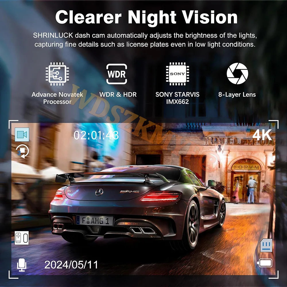 New WIFI 4Channel 360 Degree  Car Dvr 1080P Video Recorder WiFi APP Dashcam 24h Parking Monitor Rear View Camera Car Recorder