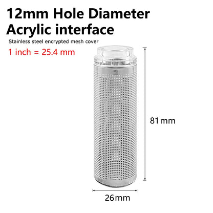 12/16mm Aquarium Inflow Inlet Filter Stainless Steel Mesh Net Guard Fish Tank Filter Accessories Intake Strainer Prefilter Cover