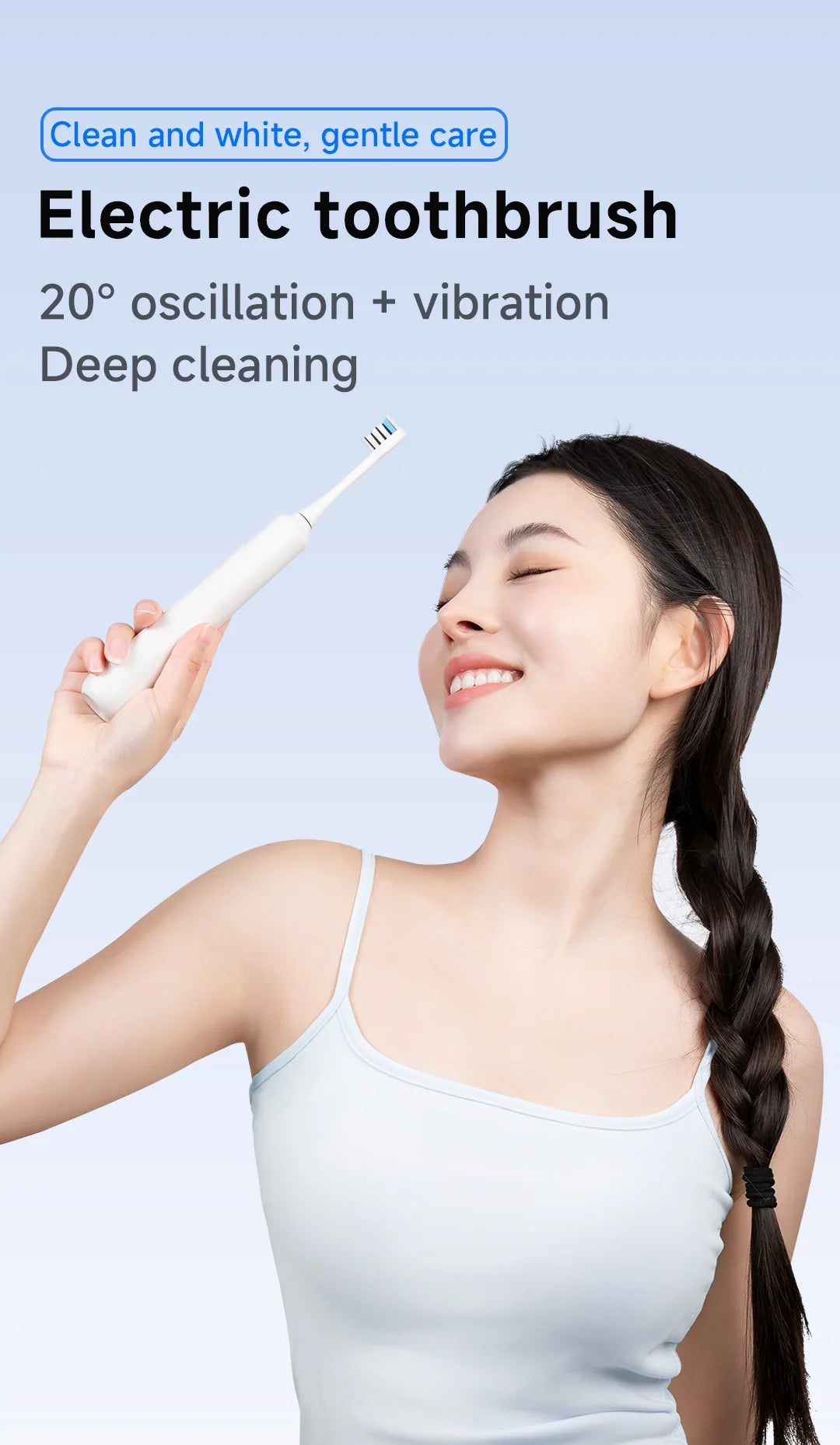 DOCOLAB Sonic Electric Toothbrush 3Gear Vibration Rechargeable Waterproof Teeth Whitening Cleaning Personal Care Appliance MT001