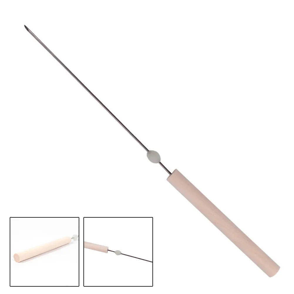 1pc 22.5cm Worm Baiting Needle Driller No-Escaping Hook Needle Quick Earthworm Hooking Needle Pins Hollow Gas Needle FishingTool