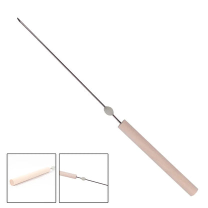 1pc 22.5cm Worm Baiting Needle Driller No-Escaping Hook Needle Quick Earthworm Hooking Needle Pins Hollow Gas Needle FishingTool