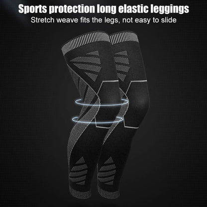 BraceTop 1 PC Full Leg Sleeves Long Compression Leg Sleeve Knee Sleeves Protect Leg, for Man Women Basketball, Arthritis Cycling