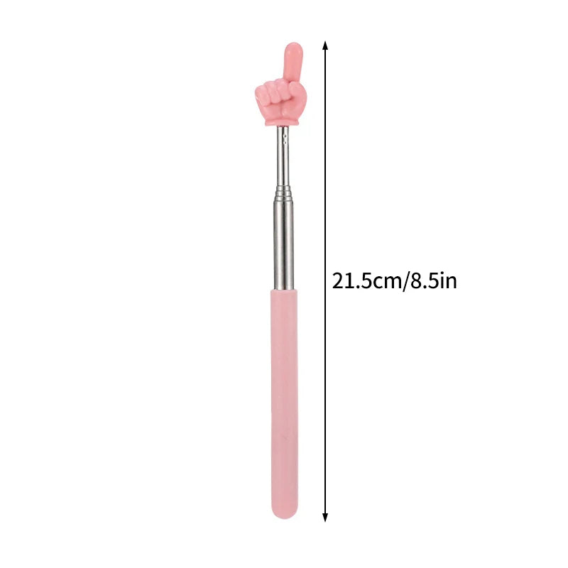 1pPointer Finger Stainless Steel Reading Sticks Telescopic Reading Finger Teaching Aids Gift for Teachers Pointer Finger Stick