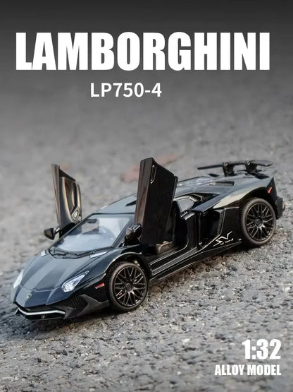 1:32 Lamborghinis SV LP750-4 Alloy Sports Car Model Diecast & Toy Metal Vehicle Simulation Car Model Collection Children's Gifts