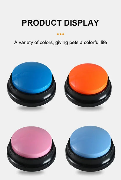 Pet Sound Box Recordable Talking Button Cat Voice Recorder Toy for Communication Training Tool Squeeze Box Dog Toys