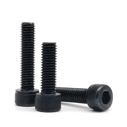 M2 M2.5 M3 M4 M5 M6 M8 DIN912 Whole Fully Thread Hexagon Hex Socket Cap Allen Head Bolt Screw Black Grade 12.9 Steel