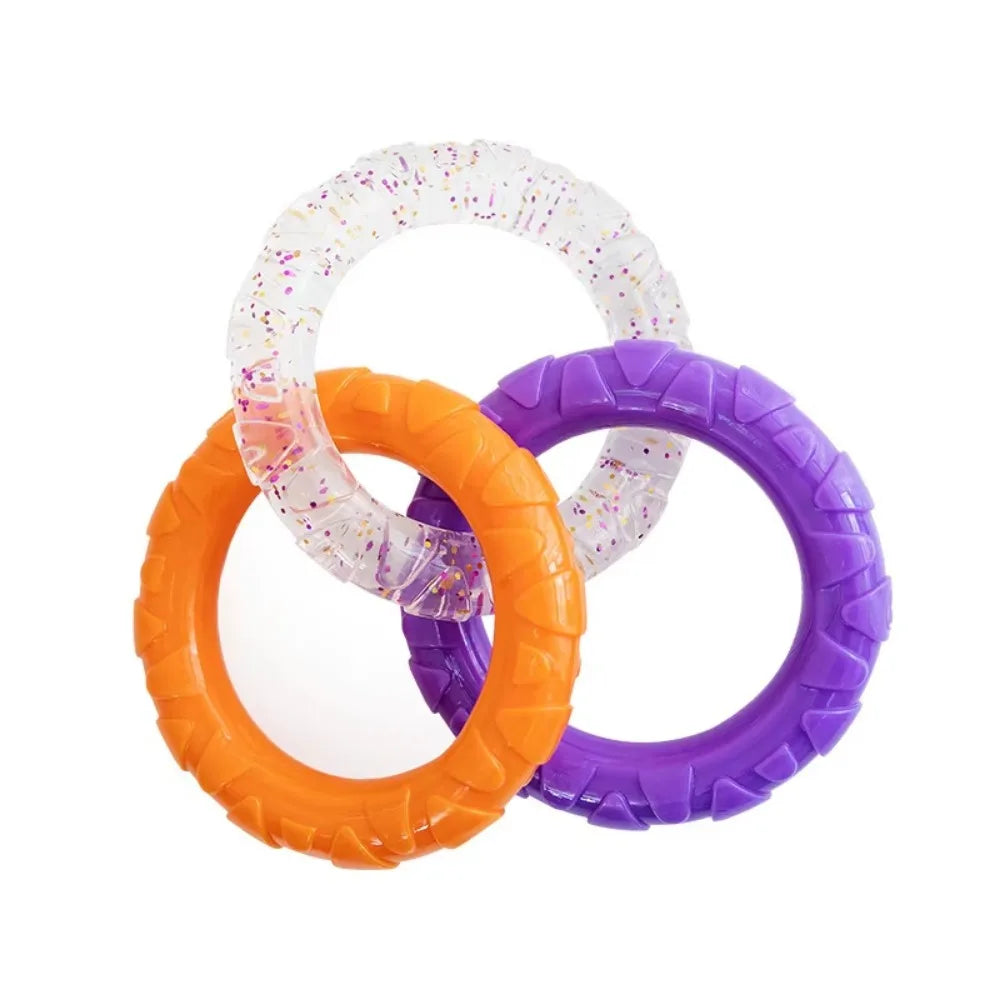 Dog Hollow Ball Toy Rubber Chew Toys for Dogs Cleaning Teeth Molar Bite Resistant Toy with Bell Puppy Training Game