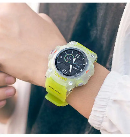 SMAEL Sport Watch Military Wristwatch for Men Alarm Stopwatch LED Digital Back Light Dual Time Display Waterproof Watch Men 8007