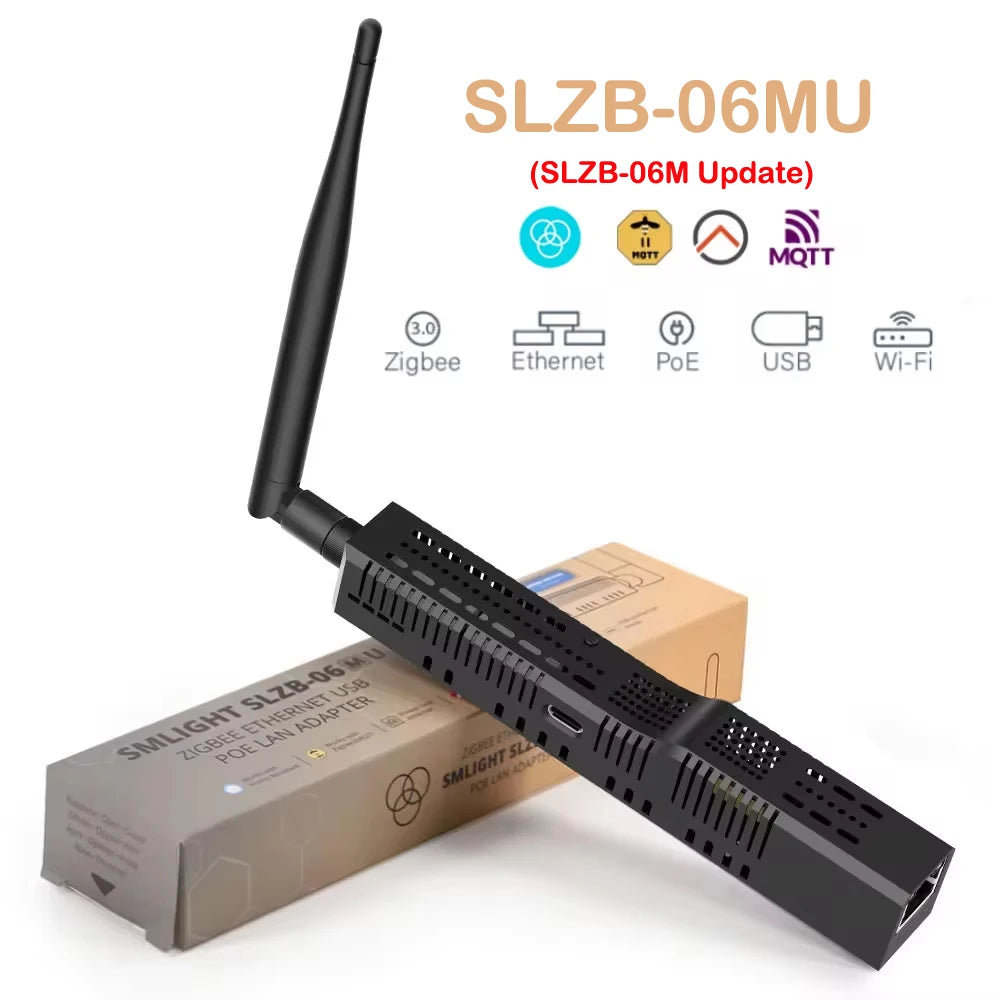 SMLIGHT SLZB-06/M/P7 Zigbee 3.0 to Ethernet,USB,and WiFi gateway coordinator with PoE,works with Zigbee2MQTT,Home Assistant,ZHA