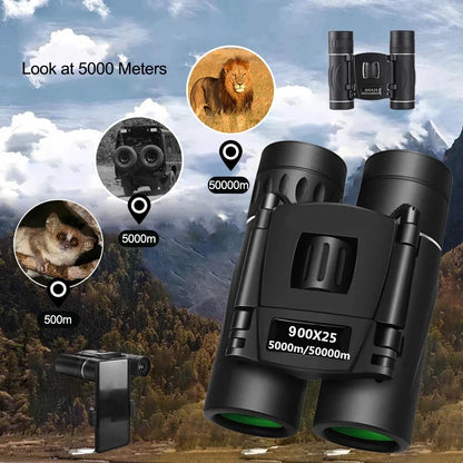 Powerful Long Range 900x25 BAK4 Telescope Low Light Jumelles for Hunting Camping Outdoor Binoculars