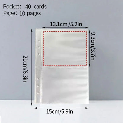 A5 Kpop Photocard Holder Binding Photo Cards Holder in Polaroid Album Book 3 Inches Heart Photo Card School Stationery Binder