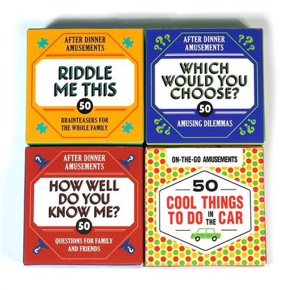 After Dinner Amusements Card Game for Family and Friends How Well Do You Know Me Which Would You Choose Truth or Dare Riddle Me