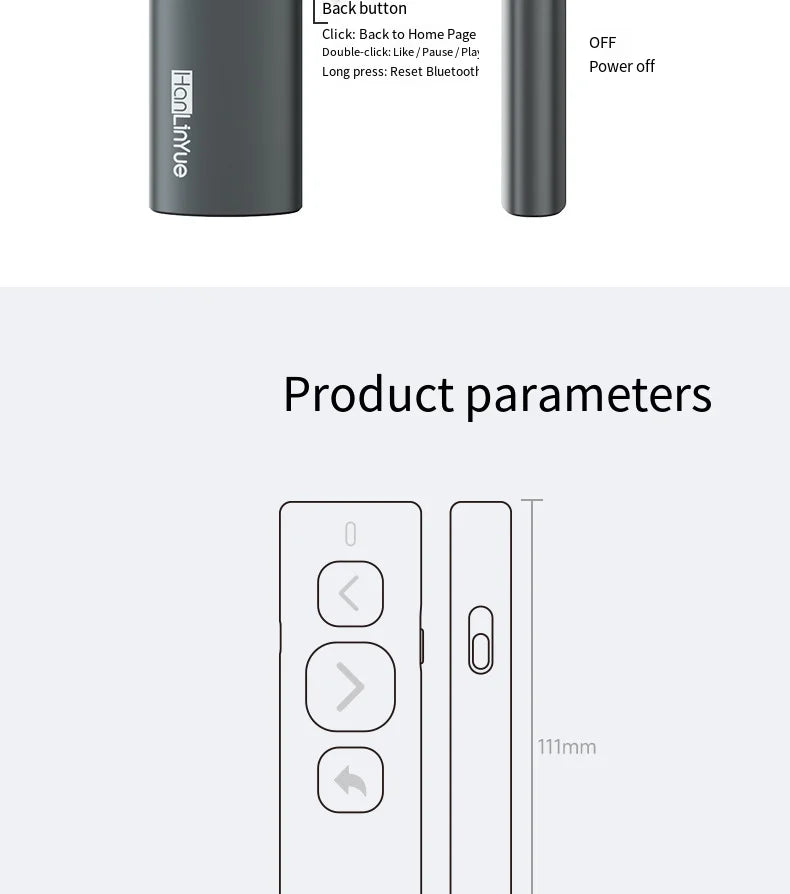BT Page Turner, e-book reader, smartphone Bluetooth remote control, support for sliding short videos, Android/iOS mobile phones