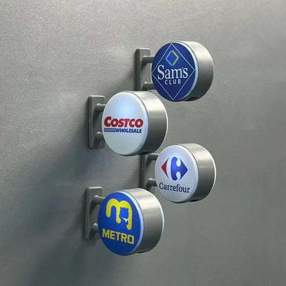 3d Magnetic Fridge Stickers Convenience Store Magnets Light Signs Ornaments Sam'S Supermarket Luminous Light Box Decorative