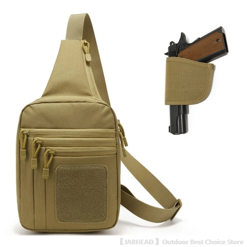 New Tactical Chest Bag Pistol Holster Concealed Gun Carry Pouch Crossbody EDC Pack Convertible Backpack For Hunting Camping
