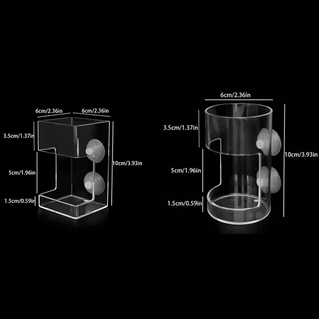 Non-Slip Aquarium Feeder Ring - Essential Fish Feeding Supplies, Floating Food Feeder Square/Round for Fish Tank