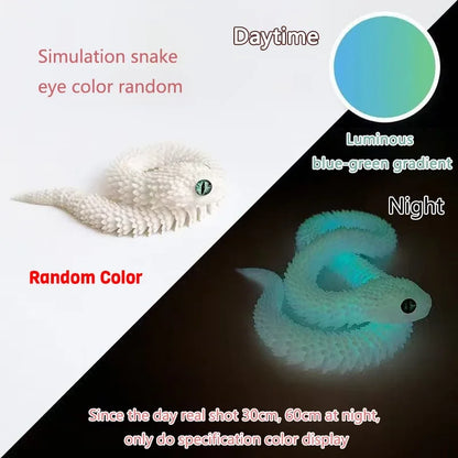 3D Printed Snake Movable Joint Fidget Toy Figurine Simulation Snake Office Desktop Ornament Christmas Gifts Crafts Miniatures