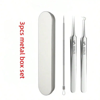 1/3/8PCS stainless steel blackhead removal tool kit, blackhead clip, tweezers, beauty face blackhead remover, acne needle tool