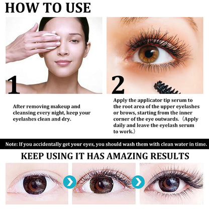 Castor Oil Eyelash Growth Serum With Brush Multipurpose Hair Eyebrow Eyelash Growth Thick Essence Nourishing Moisturize Liquid