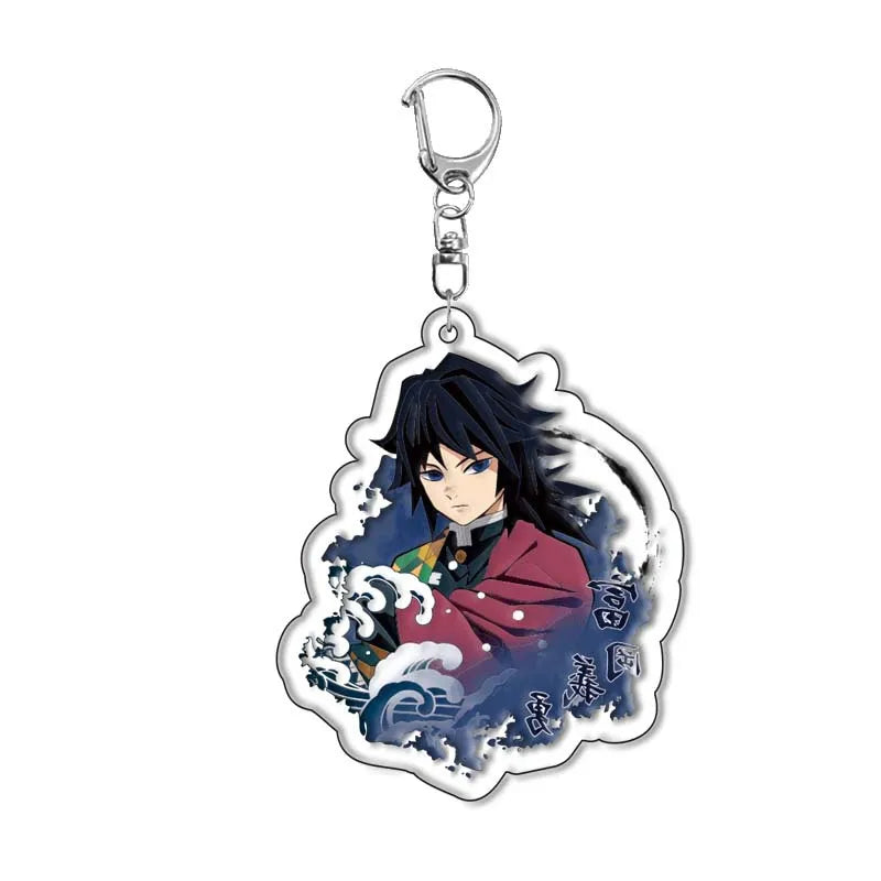 Demon Slayer doll toy Kimetsu No Yaiba Blade of Ghost Keychain Acrylic Pendant Car Key Chain Fans kids Xmas Gift Anime Jewelry