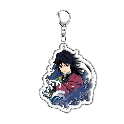 Demon Slayer doll toy Kimetsu No Yaiba Blade of Ghost Keychain Acrylic Pendant Car Key Chain Fans kids Xmas Gift Anime Jewelry