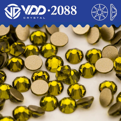 VDD SS16-SS30 High Quality AAAAA 2088 Rhinestones Crystal Flatback 8 Big 8 Small 16cut Stones For DIY Crafts Nail Art Decoration