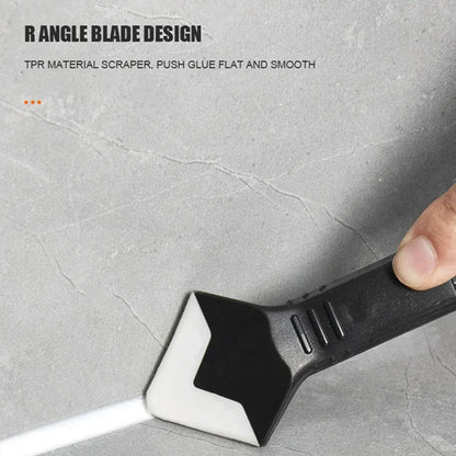 5 in 1 Silicone Spatula Window Cleaning Tool Sealant Smooth Remover Squeegee Caulk Organizer Silicon Scraper Smooth Grout Kit