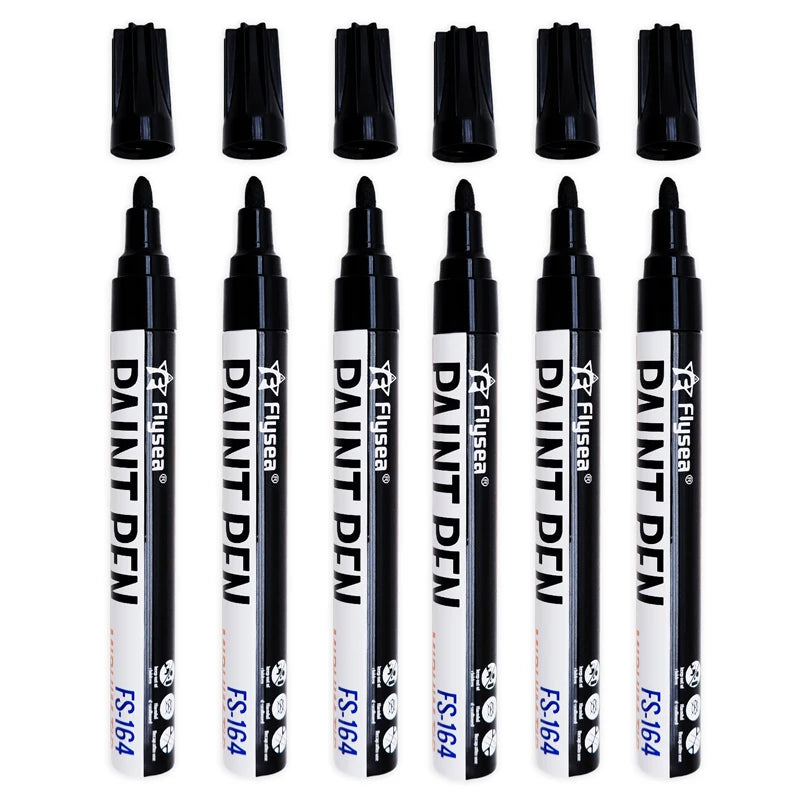 Black/White Oil Based Paint Pens, Permanent Marker for Metal, Wood, Canvas, Fabric, Plastic, Tire, Glass, Waterproof