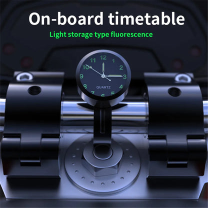 Universal Motorbike Bike Waterproof Handlebar Clock With Night Vision Light 22-25mm Motorcycle Handlebar Mount Clock Watch