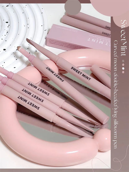 2 In 1 Glitter Matte Aegyosal Pen Brightening Highlight & Shadow Stick Dual End Eye Makeup Lying Silkworm Eyeliner Gel Pencil