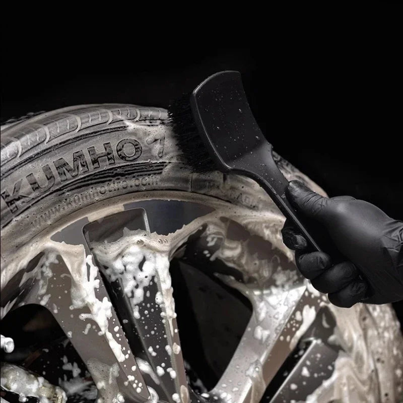 Car Tire Rim Brush Wheel Hub Cleaning Brushes Car Wheels Detailing Cleaning Accessories Black Tire Auto Washing Tool