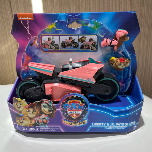 100% Original Paw Patrol Mighty Movie Liberty & Poms JR. Patrollers Rescue Figures Action Figure Birthday Christmas Gift
