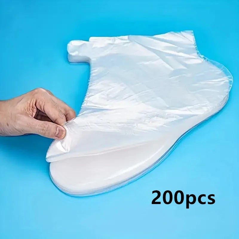 100/200Pcs Disposable Foot Moisturizing Socks Transprent Foot Bags PE Foot SPA Covers Callus Remover Feet Care Pedicure Tools