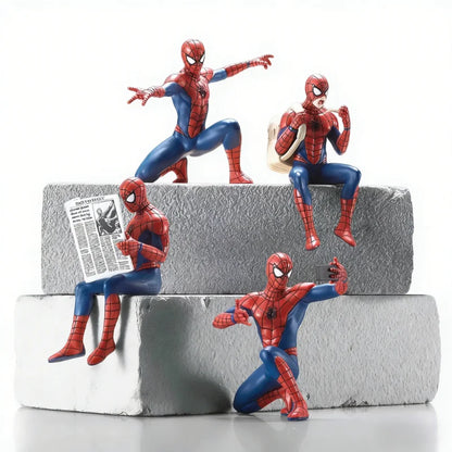 NEW 7-9cm Action Figure Spider-Man Anime Collection Mini Toys Model Children Gift Hasbro Marvel Spider Man Superhero Spiderman