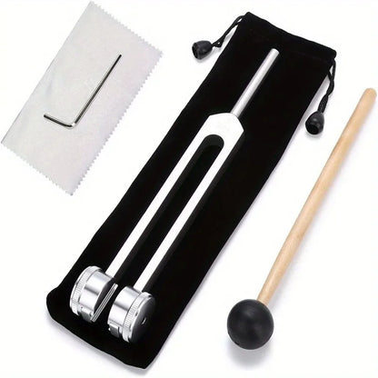 Miwayer 128Hz Tuning Fork for Sound Therapy Stress Reduction Otoacoustic Emission Testing and Ear (Mallet&Wrench Include)