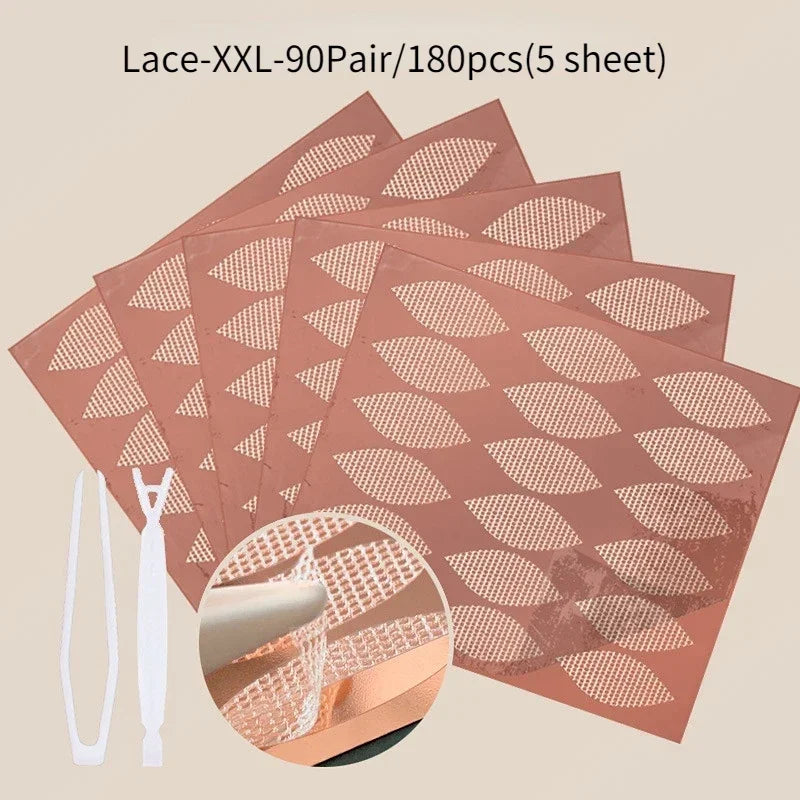 Lace Mesh Olive-shaped Eyelid Paste-shaped Invisible Double Fold Eyelid Shadow Tape Sticker Beauty Makeup Eyelid Tool 180-480Pcs